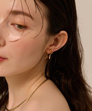 Phoebe 〈金属アレルギー対応/痛くないシリーズ〉スターフープライトフィットイヤリング　ゴールド/ニッケルフリー ゴールド