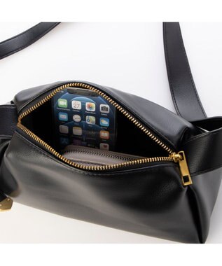 UNBILLION 【テレビ ドラマ着用アイテム】カシュカシュ cachecache / 合成皮革横長ショルダー ブラック