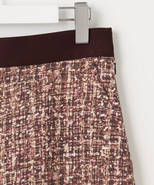 自由区 プリントジャガードストレッチ スカート ベージュ系5