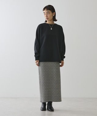 AMERICAN HOLIC ドルマン異素材ポンチプルオーバー Black