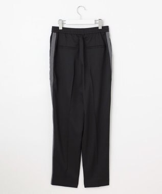 自由区 【カタログ掲載】ウールライクストレッチテーパード パンツ ネイビー×チャコール