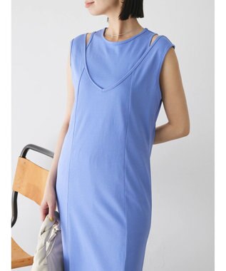 Green Parks カットワークデザインカットソーワンピース Purple