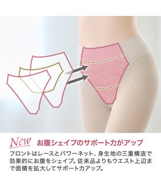 BRADELIS New York 【BRADELIS NewYork peace】　華やかレーシーガードル24 シアーグレージュ