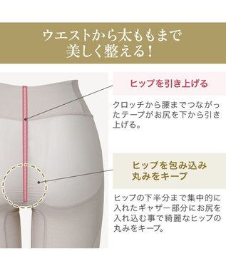 BRADELIS New York 【BRADELIS NewYork peace】　華やかレーシーガードル24 シアーグレージュ