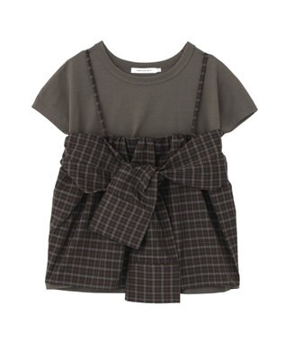 AMERICAN HOLIC 【２点セット】ノースリーブＴシャツ＋ビスチェ Charcoal Gray