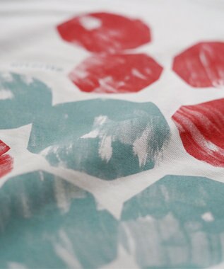 nitorito 【UNISEX】stone Tシャツ red×(beigeボディ)