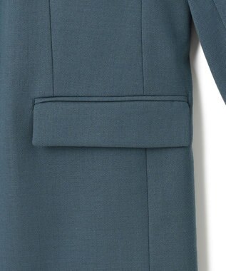 ICB L 【洗える】ウール2WAYストレッチ ダブルブレストジャケット ダルブルー系