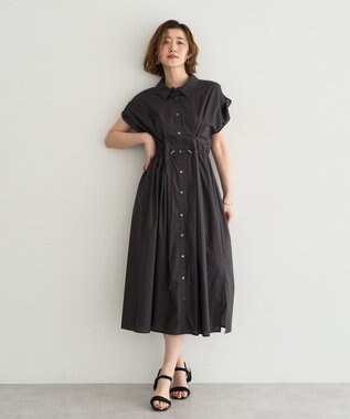 YECCA VECCA 【ORGABITS】タックシャツワンピース