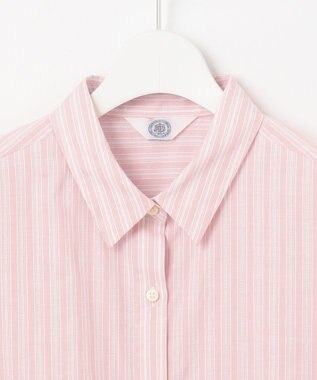J.PRESS LADIES S 【洗える】BEZ 空羽ストライプ シャツ ブラウス ピンク系
