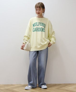 AMERICAN HOLIC カレッジロゴ裏毛プルオーバー Light Yellow