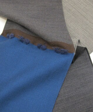 POLS ウールレイヤーストール ブラック