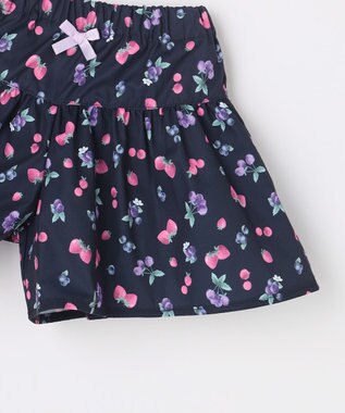 ANY KIDS 【洗濯機可能】総柄フルーツ キュロット ネイビー