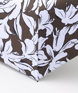 自由区 ボタニカルプリント アンブレラ ブラウン