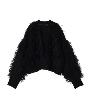 Green Parks ・Ｐｅｔｉｔ　Ｆｌｅｕｒ　ループニットカーディガン Black