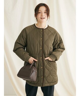 CRAFT STANDARD BOUTIQUE キルティングミドル丈コート Khaki