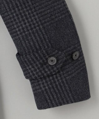 GOTAIRIKU アンゴラビーバー ステンカラーコート ライトグレー系4(格子)