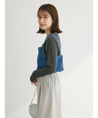 Green Parks デニムビスチェ Light Indigo