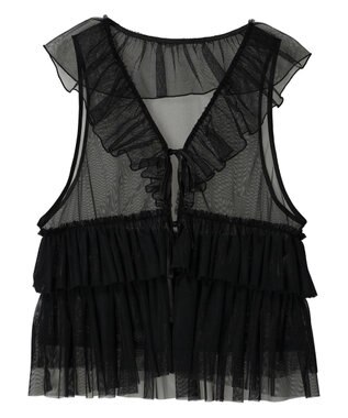 earth music&ecology チュールベスト Black