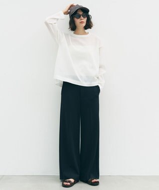 UNFILO シアーフォルムニット クルーネック オフ