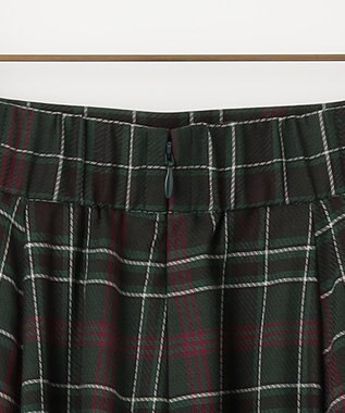 組曲 L シアーツイルチェック フレアスカート グリーン系9