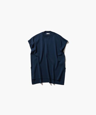 ATON 50/2 NATURAL DYED ORGANIC | モックネックプルオーバー NAVY