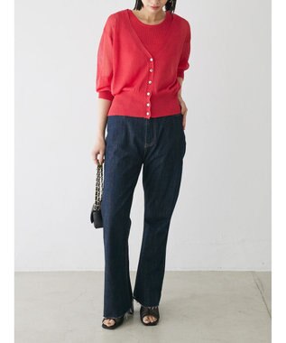 Green Parks シアーカーディガン＋タンクトップＳＥＴ Red