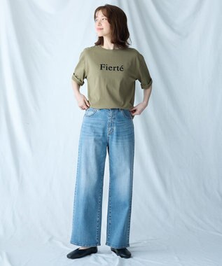 ANY フロッキーロゴテールTシャツ カーキ