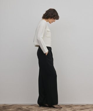 GRACE CONTINENTAL ブレードツイードニットジャケット ホワイト