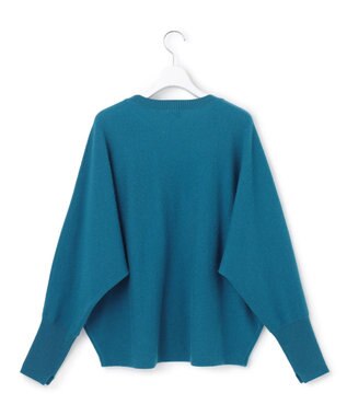 23区 【洗える】ピュアカシミヤ ドルマンスリーブ ニット ターコイズブルー系
