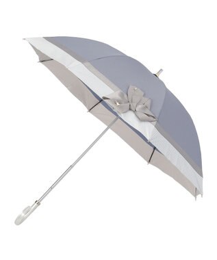 MOONBAT 【ランバン オン ブルー（LANVIN en Bleu）】晴雨兼用日傘　ビジューリボン スカイブルー