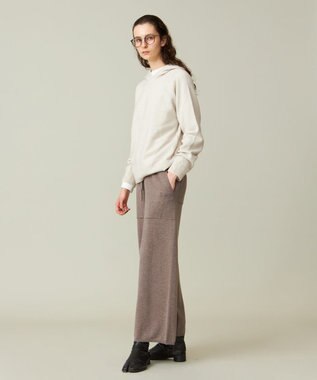 J.PRESS YORK STREET 【UNISEX】ウールカシミヤ フーディーニット ベージュ系