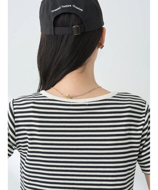 earth music&ecology ＳＥＴ２点ボーダーカーディガン＋キャミ Black