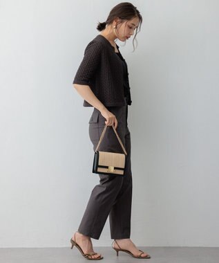 23区 S 【SLOW/一部店舗限定】レーシー カーディガン ダークブラウン系