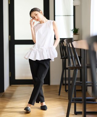 #Newans ストレッチタイトシルエットパンツ ブラック