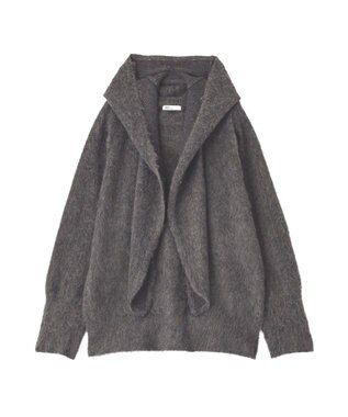 CRAFT STANDARD BOUTIQUE フードストール付きニットプルオーバー Charcoal Gray