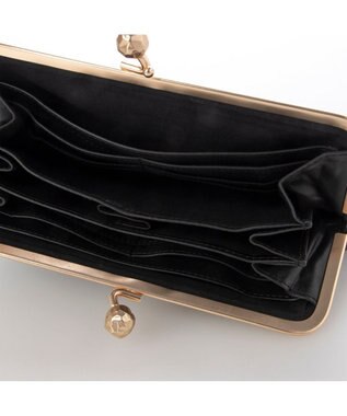 UNBILLION perche フラグメントケース付きアンティーク調ガマグチ長財布 ブラック