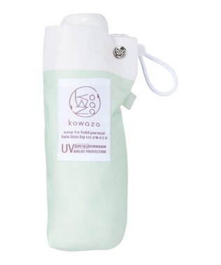 MOONBAT 【遮光100％】晴雨兼用 折りたたみ傘 コンパクト kowaza コワザ バイカラー ライトグリーン