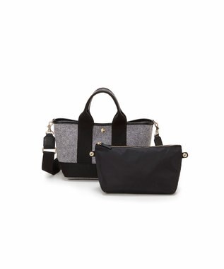 TOPKAPI 【Breath TOPKAPI】イタリアンフェルト ショルダー付 ミニ トートバッグ S チャコールグレー