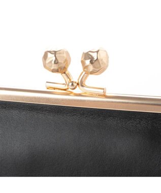 UNBILLION perche フラグメントケース付きアンティーク調ガマグチ長財布 ブラック