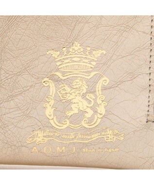 A.D.M.J. 【牛革】クラックメタル/イタリアンレザーオーガナイザーパース オロ　マット