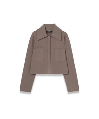 JOSEPH ミラノニットストレッチ　ショートジャケット Mushroom