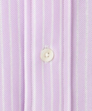 J.PRESS MEN 酷暑の清潔感もこれ一枚で【吸水速乾 / 抗菌防臭 / 防シワ】【J.PRESS OXFORD JERSEY】カノコインレイストライプ 半袖シャツ / B.D. ライラック系1