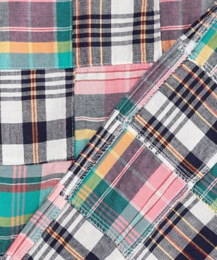 J.PRESS MEN 【KING SIZE】パッチワーク プルオーバーシャツ ピンク系9