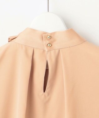 Feroux 【洗える】クラシカル リボンタイブラウス ピンク系