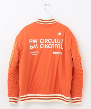 PW CIRCULUS 【WOMEN】【撥水/防風】リバーシブル ボア ジップアップ ブルゾン ベージュ×オレンジ
