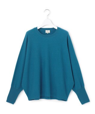 23区 【洗える】ピュアカシミヤ ドルマンスリーブ ニット ターコイズブルー系
