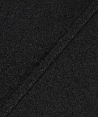 ICB L 【洗える】ストレッチジョーゼット ラッフルデザインブラウス ブラック系