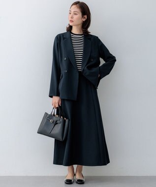 組曲 フロントベルト2WAYハンド バッグ ブラック系