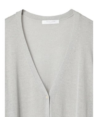 Green Parks 推しニット　ロング丈カーディガン Gray Mixture