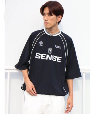 CRAFT STANDARD BOUTIQUE 接触冷感/UVカット/イージーケア/ストレッチ/ゲームシャツ-B Navy